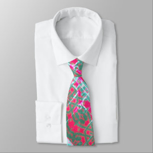MODERN GREEN -WHITE- RED -CUTE Neck Tie
