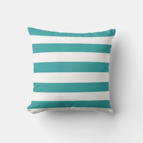 Modern Green White Striped Elegant Template Trendy Throw Pillow