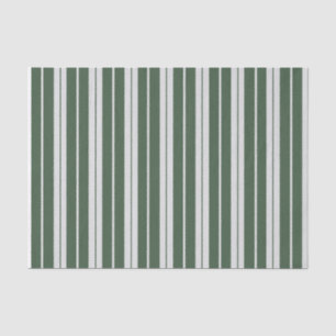 Modern Green White Striped Tissue Paper