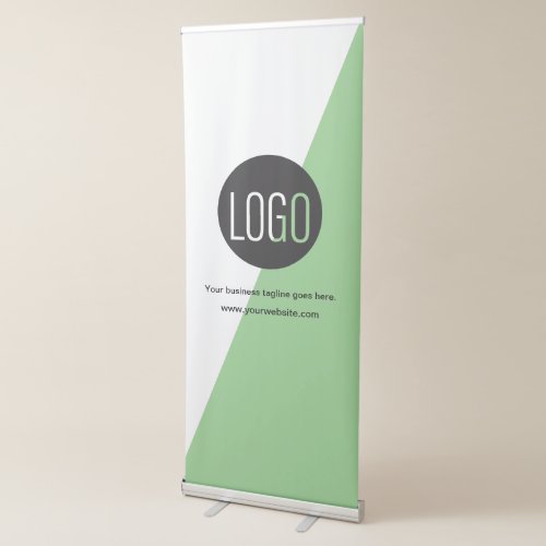 Modern Green white Your Company logo  Retractable  Retractable Banner