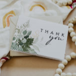Modern Greenery Baby Shower Folded Thank You Card<br><div class="desc">Introducing our enchanting modern greenery and gold baby shower thank you card, featuring delicate gold accents amidst the lush foliage of sage eucalyptus leaves and fern motifs. Its minimalist design, infused with botanical elements, evokes a sense of bohemian allure, creating an enchanted atmosphere. Dive into the serene beauty of watercolor...</div>