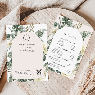 Modern Greenery Boho Arch Pricing Flyer