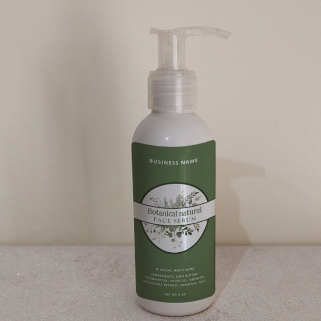 Modern greenery botanical elegant product   label (Creator Uploaded)