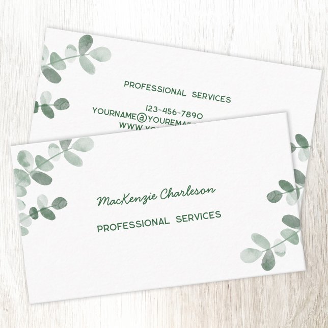 Modern Greenery Business Card (Creator Uploaded)