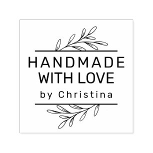 Modern Greenery Create Your Own Handmade Self-inking Stamp