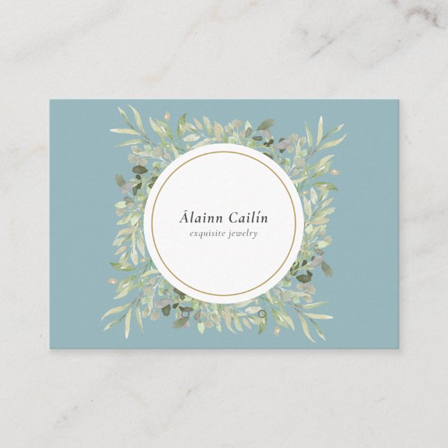 Modern Greenery Earring Display Card (Front)