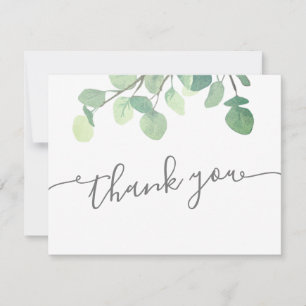 Modern Greenery Eucalyptus Baby Shower Thank You Card