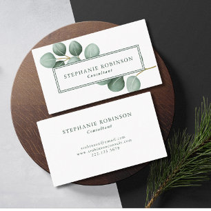 Modern Greenery Eucalyptus Business Card