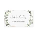 Modern Greenery Eucalyptus Geometric Frame Business Card Modern Greenery Eucalyptus Geometric Frame Business Card
