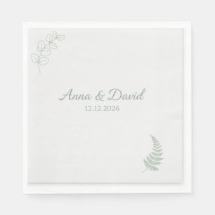 Modern Greenery Eucalyptus Wedding Bridal Shower N Napkins