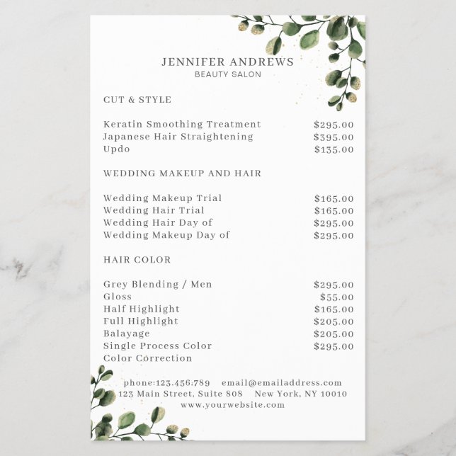 Modern, Greenery Flyer (Front)