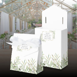 Modern Greenery Foliage Wedding Favor Box