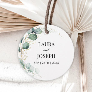 Modern Greenery Gold Rustic Wedding Gifts Favor Tags