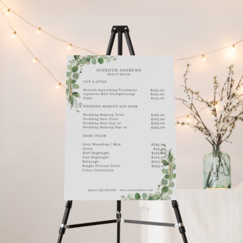 Modern Greenery Gray Foam Board