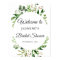 Modern Greenery Leaves Wreath Bridal Shower Sign