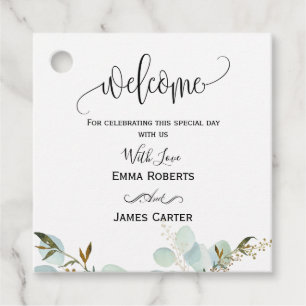 Modern Greenery Minimal Favor Tags