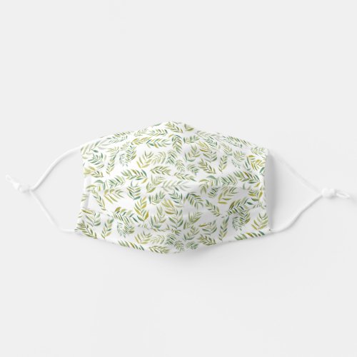 Modern greenery tropical foliage leaf pattern adult cloth face mask