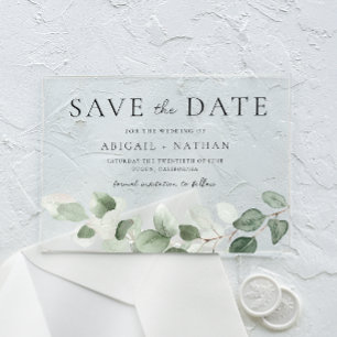Modern Greenery Wedding Save The Date