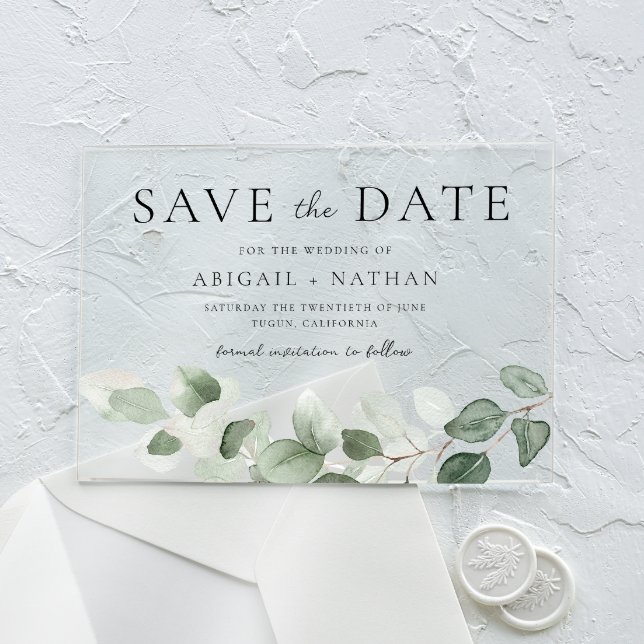 Modern Greenery Wedding Save The Date (Creator Uploaded)