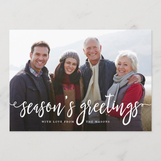 Modern Greetings Holiday Photo Card