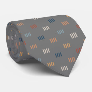 Modern Grey Abstract Art Seamless Pattern Neck Tie