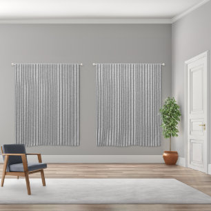 Modern Grey and White Striped Blackout Curtains