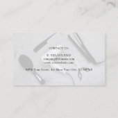 Modern Grey Black Hair Salon Appointment Card (Back)