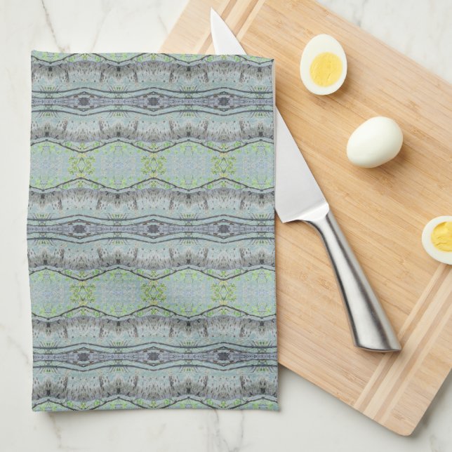 Modern Grey Blue Kitchen Towel (Quarter Fold)