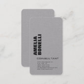 Modern Grey Bold Minimalist Professional Business Card (Front/Back)