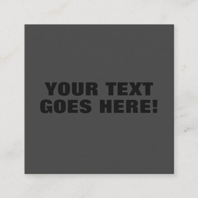 Modern Grey Bold Minimalist Professional Your Text Enclosure Card (Front)