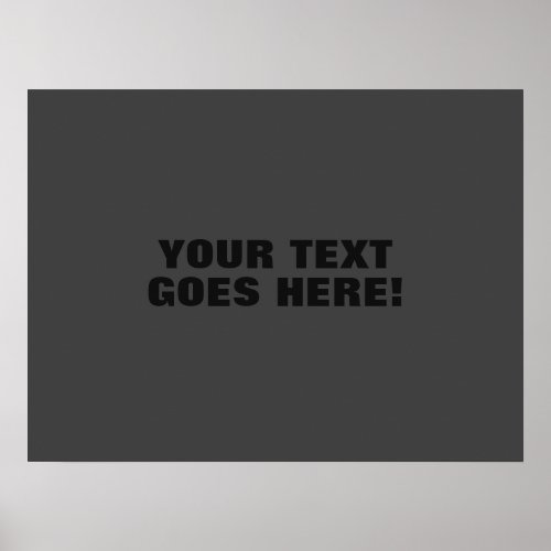 Modern Grey Bold Minimalist Professional Your Text Poster