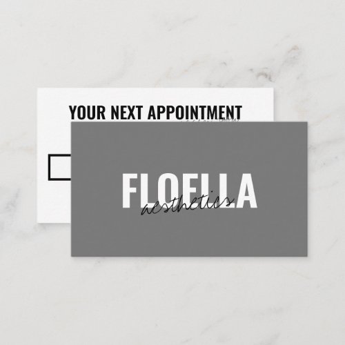 Modern Grey Chic Hair Stylist Beauty Appointments  Business Card
