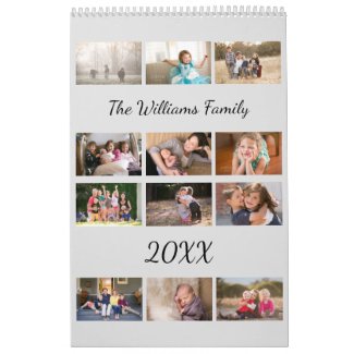 Modern Grey Cover Custom 2020 Photo Calendar