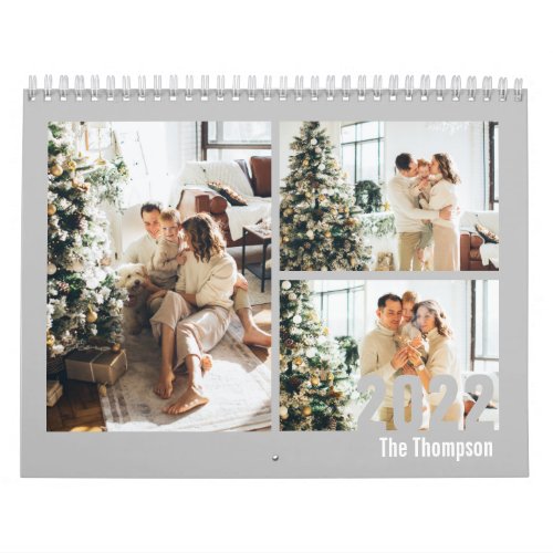 Modern Grey Custom Create your own Photo Calendar