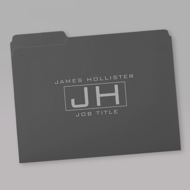 Modern Grey & Dark Grey Professional File Folder (Creator Uploaded)