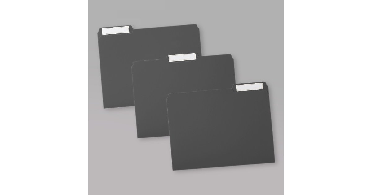 Grey Files Modern Grey & Dark Grey Professional File Folder | Zazzle