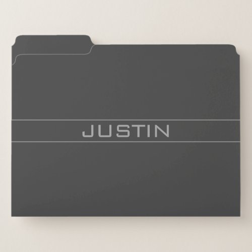 Modern Grey  Dark Grey  Your Name File Folder