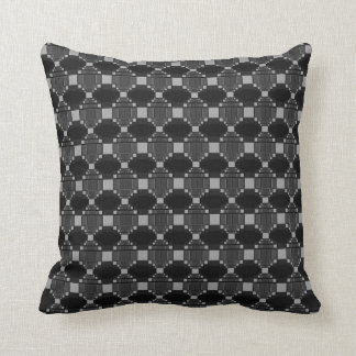 Modern Grey Diamond And Squares Pattern Throw Pillow
