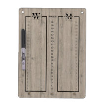 Modern Grey Driftwood Grain Cornhole Scoreboard