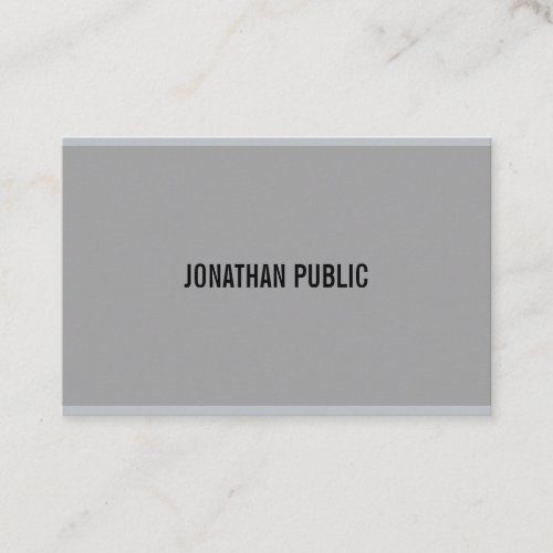 Modern Grey Elegant Simple Template Professional Business Card