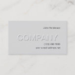 Modern Grey Faux Embossed Business Card