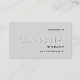 Modern Grey Faux Embossed Business Card