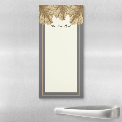 Modern Grey Faux Gold To Do List Refrigerator Magnetic Notepad