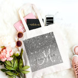 Modern Grey Glitter Sparkles Personalized Name Tote Bag<br><div class="desc">Introducing the exquisite Modern Grey Glitter Sparkles with Personalized Name product, a stunning combination of contemporary design and personalized elegance. This product features a captivating backdrop in a modern shade of gray, exuding sophistication and style. The subdued yet chic color sets the stage for the mesmerizing sparkle of glitter, which...</div>