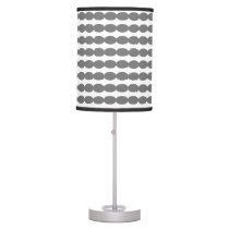 Modern Grey Gray White Geometric Patterns Custom  Table Lamp