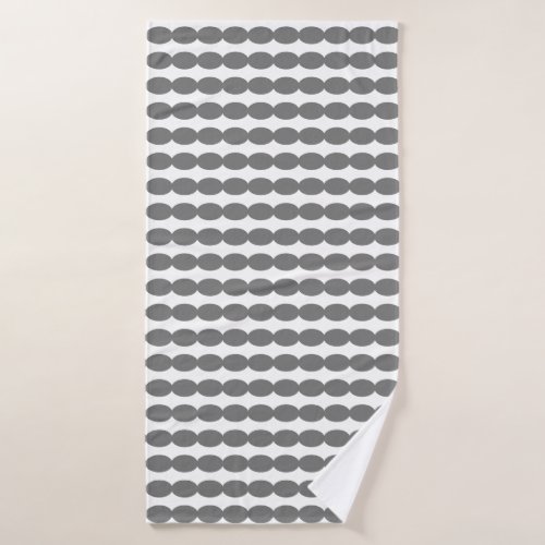 Modern Grey Gray White Geometric Patterns Stylish Bath Towel