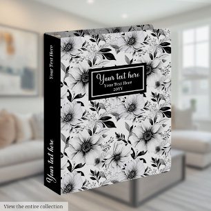 Modern grey hues floral memory album binder
