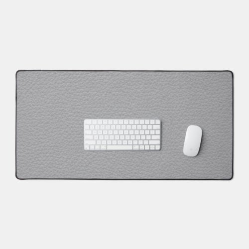 Modern Grey Leather Look Desk Mat Protection Pad