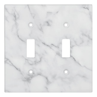 Modern Grey Marble Light Switch Cover