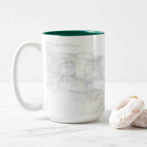 modern grey marble Two_Tone coffee mug